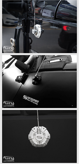 Антенна алюминиевая FURY круглая серии ENGRAVER для Jeep Wrangler JL