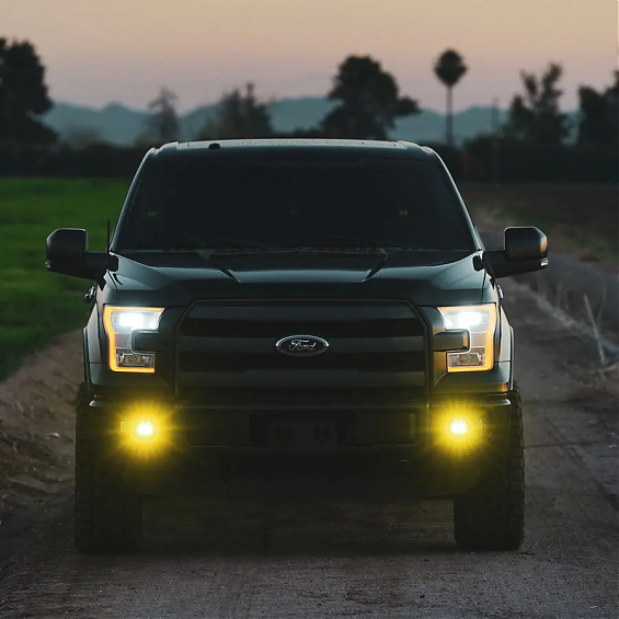 Светодиодные фары Rigid Dually SAE-Серия Белый + Желтый (4 светодиода) Противотуманная фара (пара)  Подходят для бамперов Rival