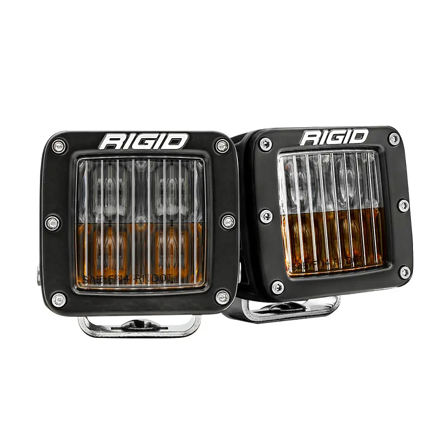 Светодиодные фары Rigid Dually SAE-Серия Белый + Желтый (4 светодиода) Противотуманная фара (пара)  Подходят для бамперов Rival