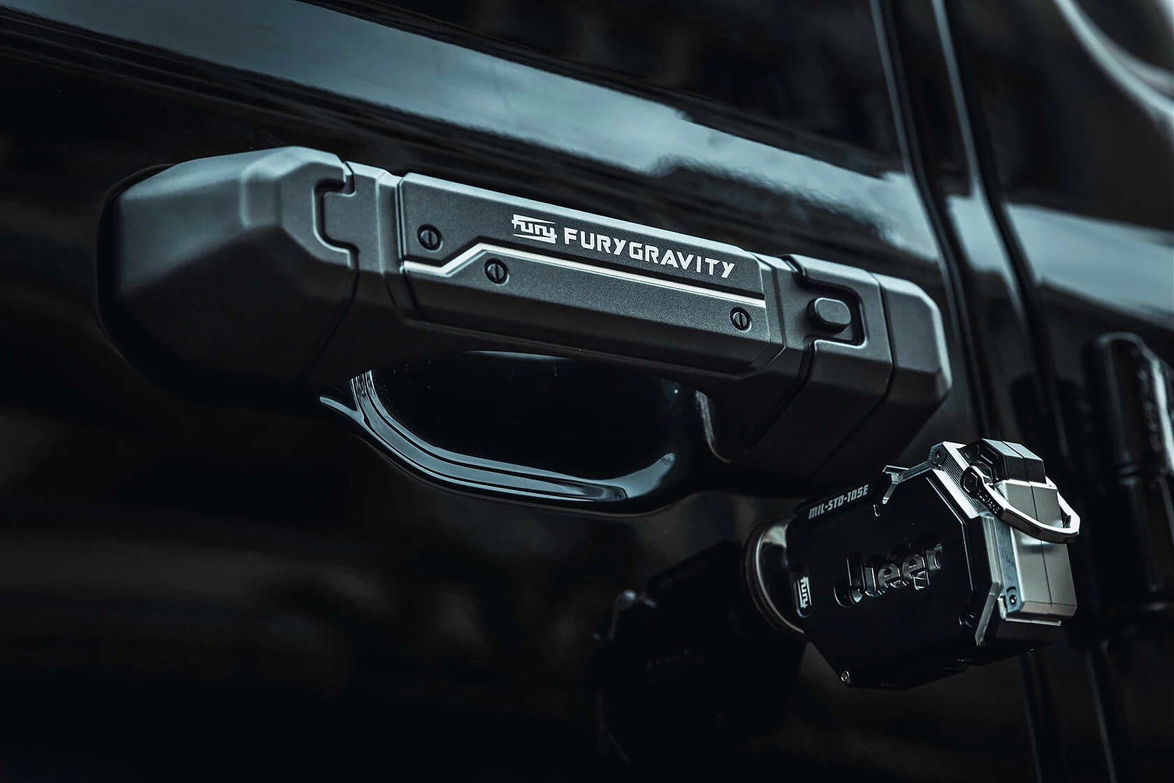 Накладки на дверные ручки FURY серии Awaken для Jeep Wrangler JL (3 штуки) (Чёрные)