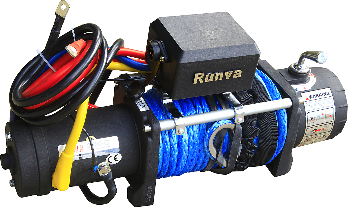 Лебёдка автомобильная электрическая 12V Runva 9500 lbs 4350 кг (синтетический трос) Спорт Лебёдка автомобильная электрическая 12V Runva 9500 lbs 4350 кг (синтетический трос) Спорт