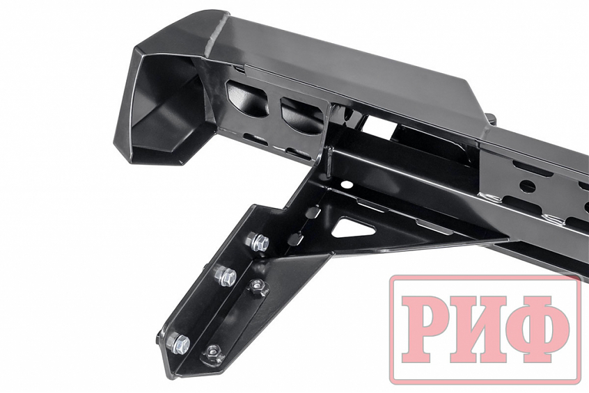 Бампер РИФ силовой задний Mitsubishi L200 2019+ с квадратом под фаркоп