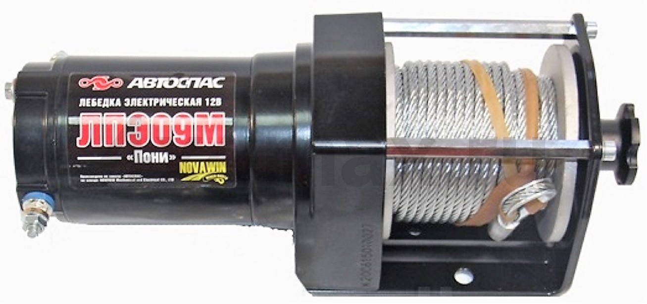 Лебедка электрическая Автоспас ЛПЭ09М Пони для квадроцикла (пульт на руле)