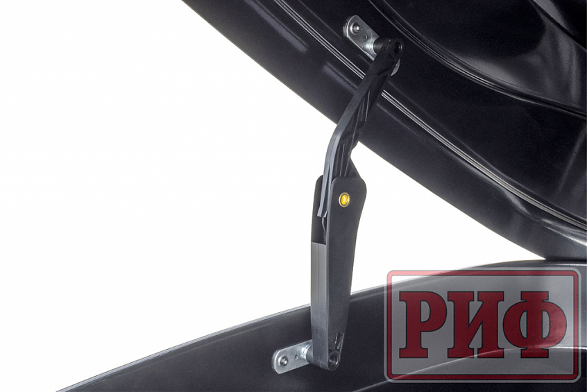 Автобокс на крышу РИФ Туризм-М 450 л черный глянец, двусторонний