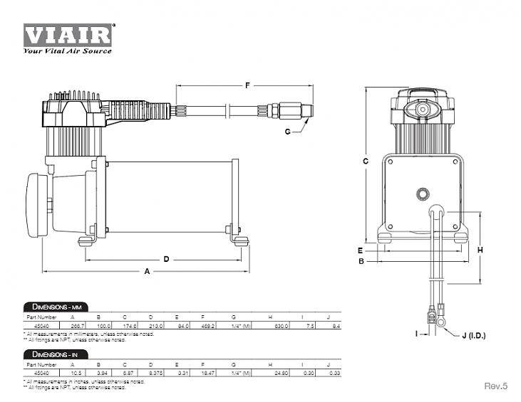 Компрессор стационарный 12V VIAIR 450C