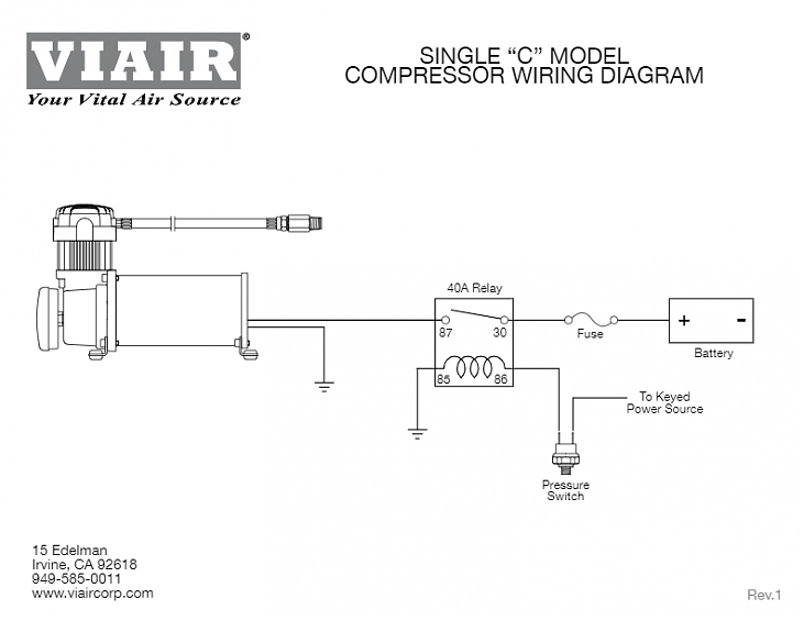 Компрессор стационарный 12V VIAIR 460C хром