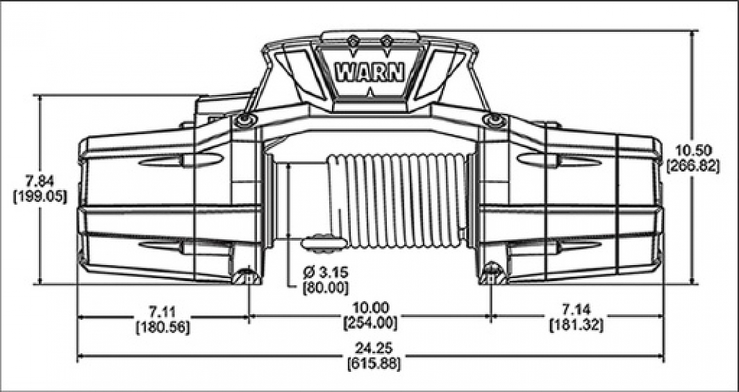 Лебедка автомобильная электрическая Warn ZEON Platinum 10 CE стальной трос