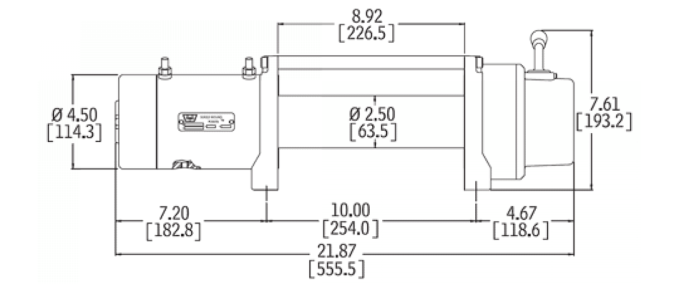 Лебедка автомобильная электрическая WARN XD9000-s Синтетический трос