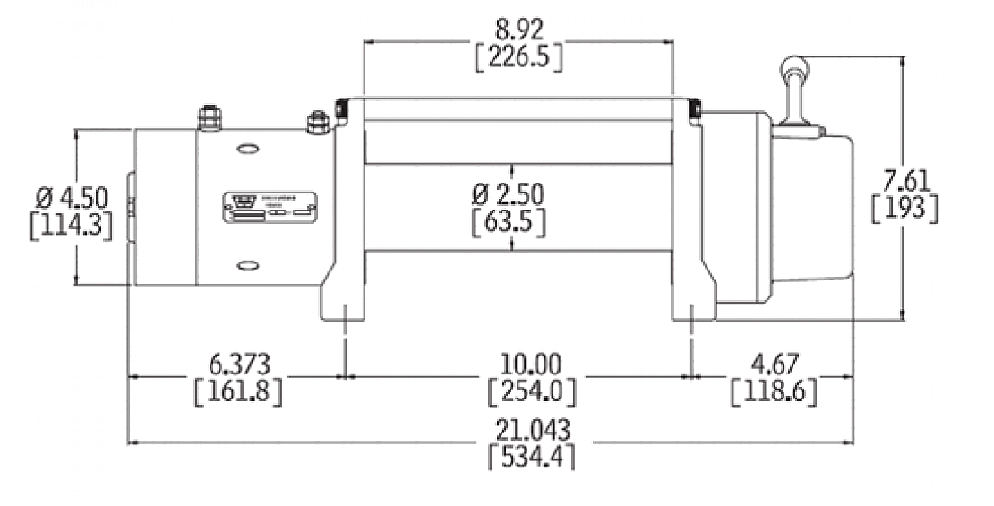 Лебедка автомобильная электрическая WARN M8000-s синтетический трос