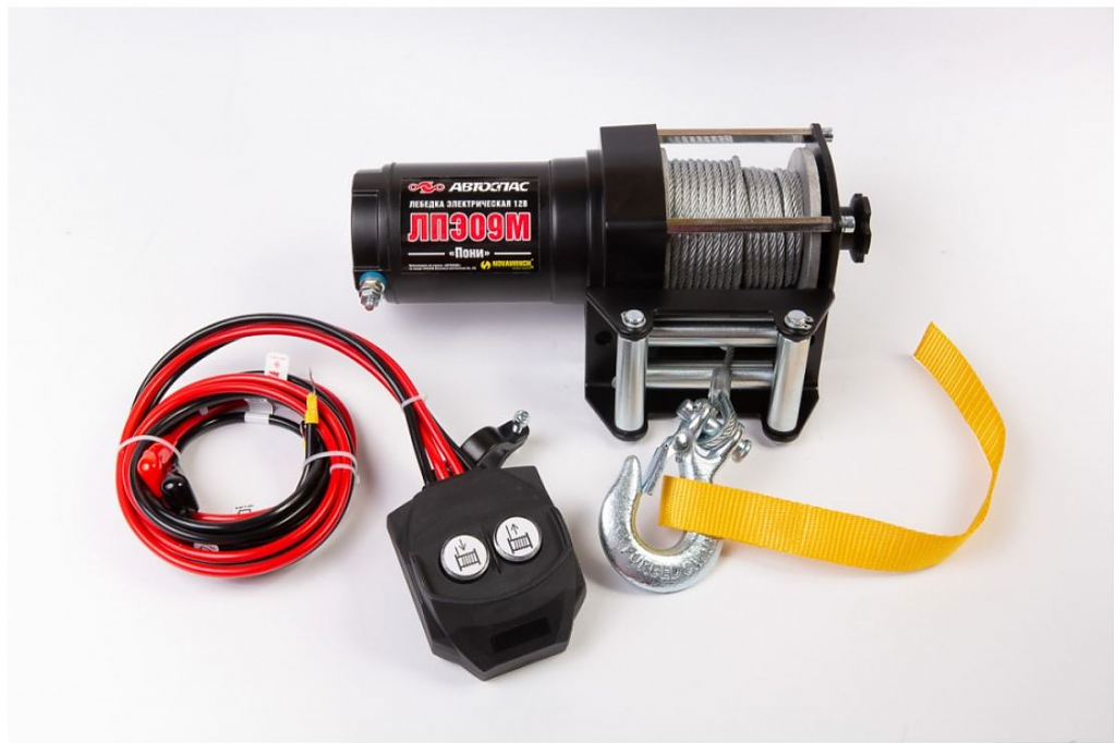 Лебедка электрическая Автоспас ЛПЭ09М Пони для квадроцикла