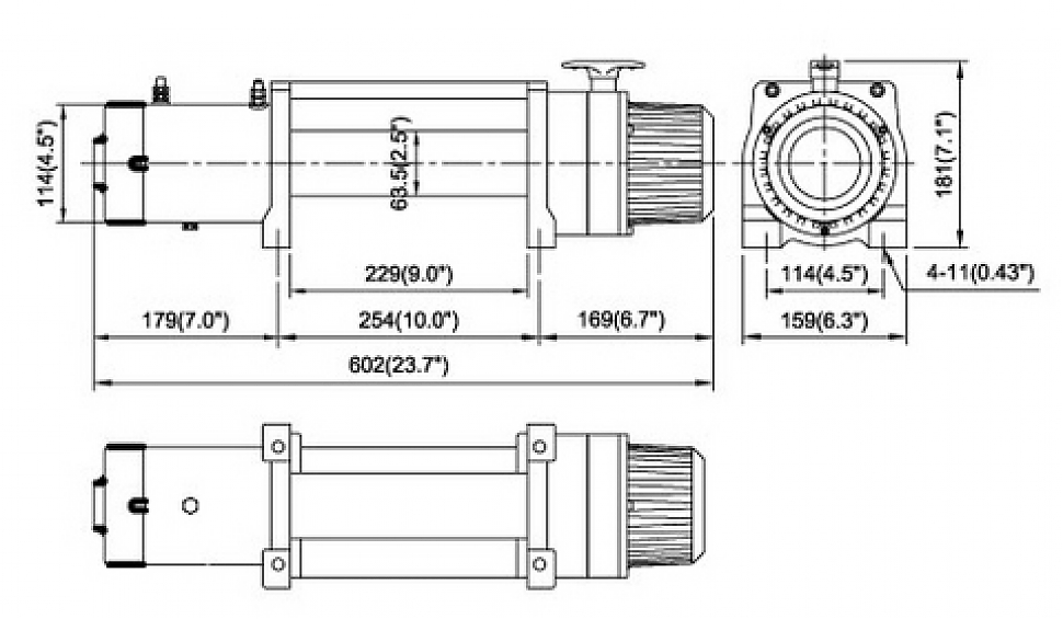 Лебедка автомобильная электрическая COMEUP DV-9 12V (EAC)