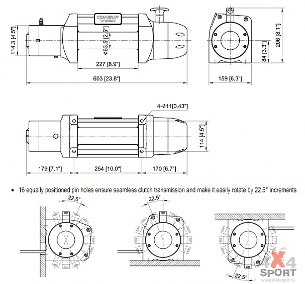 Лебедка автомобильная электрическая COMEUP Seal Gen2 9.5s 12V (EAC)