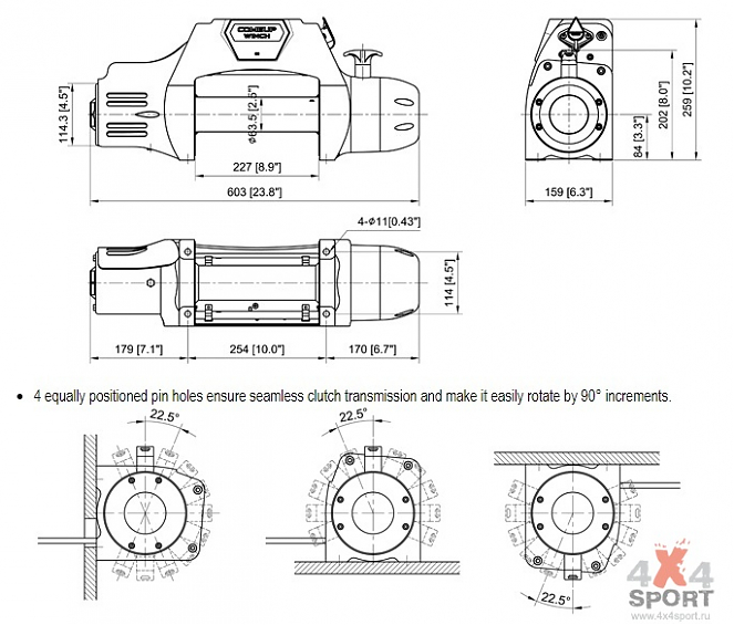 Лебедка автомобильная электрическая COMEUP Seal Gen2 9.5rsi 12V (EAC) синтетический трос