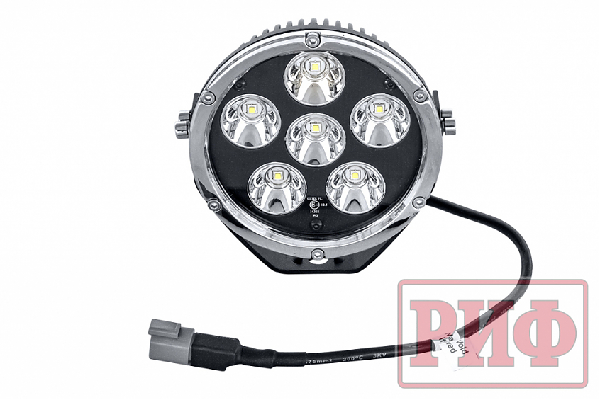Светодиодная фара дальнего света РИФ 127 мм 60W