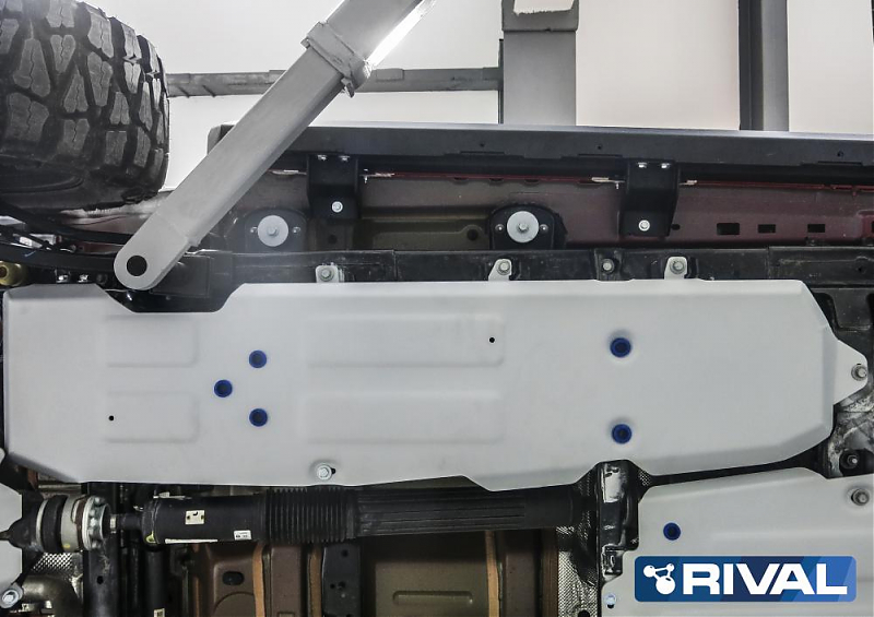 Защита алюминиевая Rival для топливного бака Jeep Wrangler IV JL 4-дв. 2018+