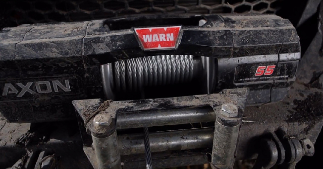 Лебедка для UTV / вездехода электрическая WARN AXON 55 стальной трос