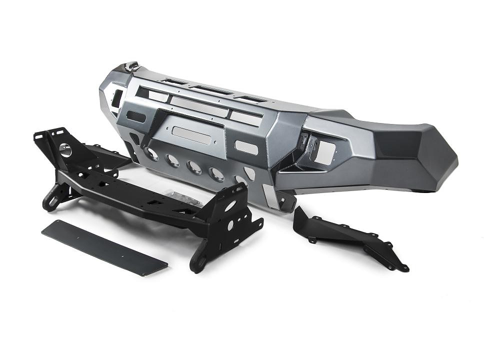 Бампер силовой передний RIVAL алюминиевый черный Mitsubishi L200 2015-2018