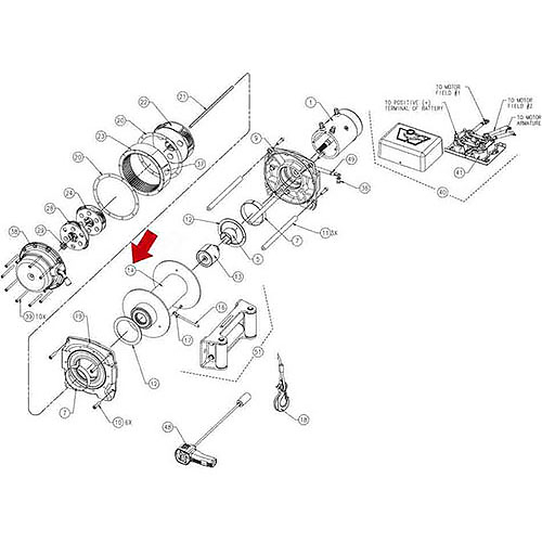 Барабан лебедки Warn m12000, m15000
