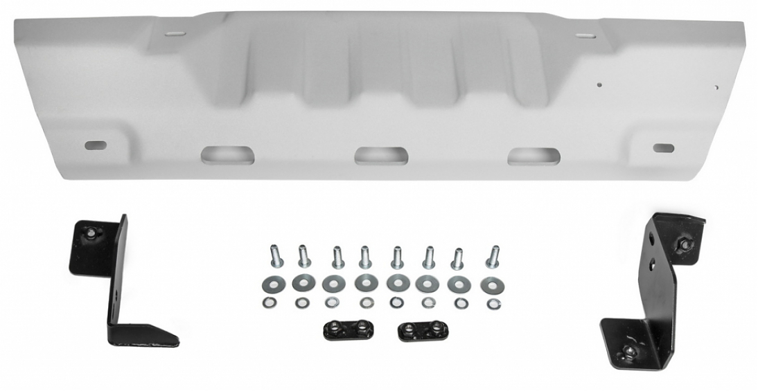 Защита алюминиевая Rival для рулевых тяг Rival для (под штатный бампер) Jeep Wrangler IV JL 2018+