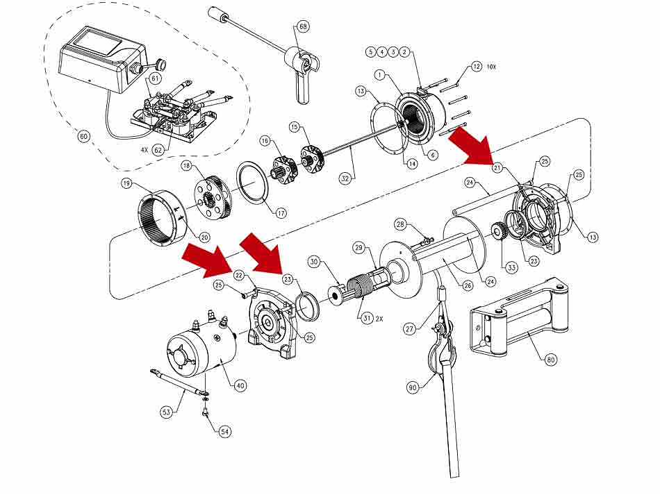 боковина барабана со стороны редуктора Табор 9К 12К
