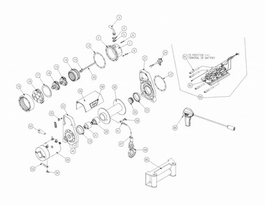 боковина лебедки(мотор) лебедки Warn x8000i/xd9000i / drum support,motor