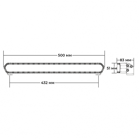 Светодиодная фара Rigid SR-L Серия 20 (Синяя подсветка)