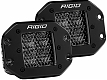 Светодиодные фары Rigid D-серия PRO (4 светодиода) - Рабочий свет - Врезная установка (пара) Midnight Edition
