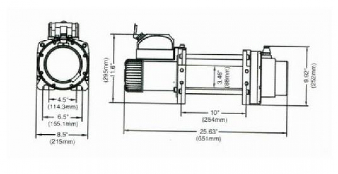 Лебедка электрическая индустриальная Автоспас ЛПЭ81ВИ Бизон 24В