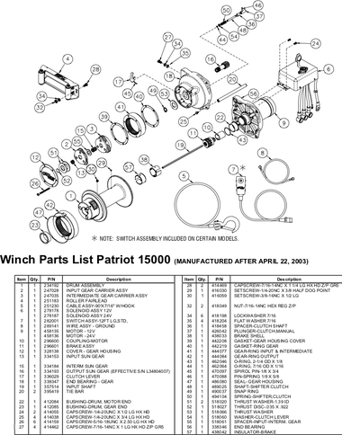 ступень планетарной передачи лебедки Ramsey PATRIOT 15000