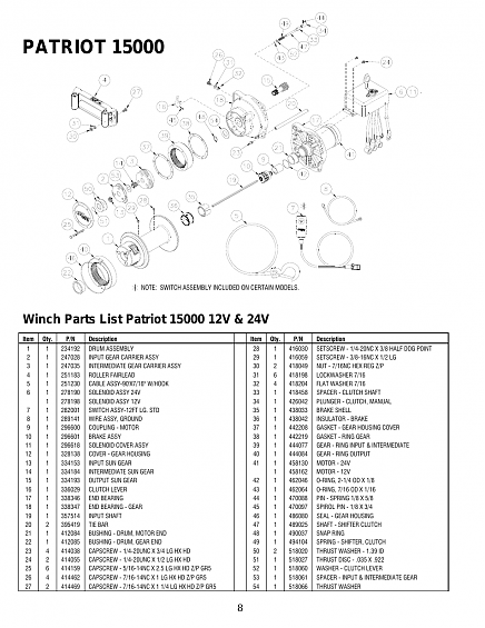 Муфта тормоза лебедки Ramsey Patriot 12000 15000