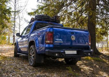 Бампер задний силовой алюминиевый Rival для Volkswagen Amarok