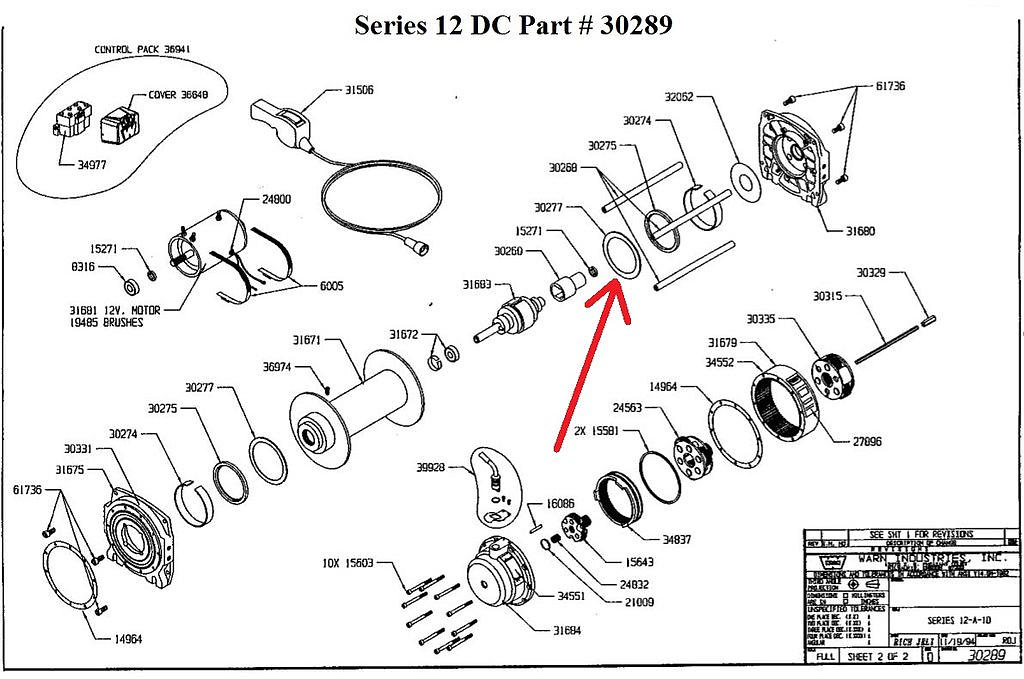 прокладка для лебедки Warn Industrial Winches