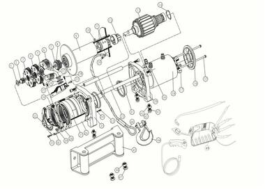 Мотор электрический для лебедки T-Max  EW 12500 24V