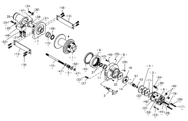 Боковина со стороны мотора лебедки Ramsey RPH-8000