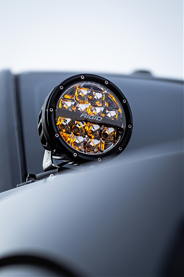 Светодиодные фары Rigid 360 Серия 4 дюйма Дальний свет – Красная Подсветка (Пара)