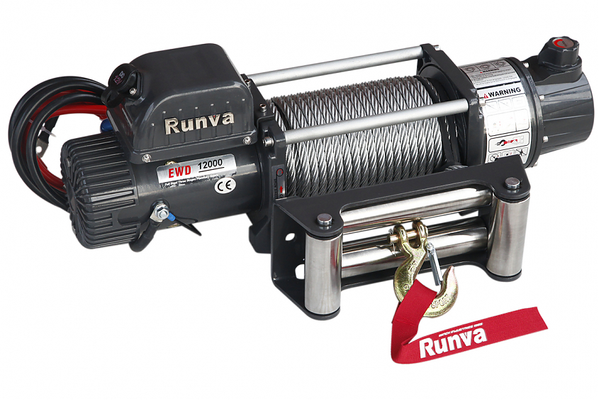 Лебёдка автомобильная  электрическая двухскоростная 12V Runva 12000 lbs 5700 кг