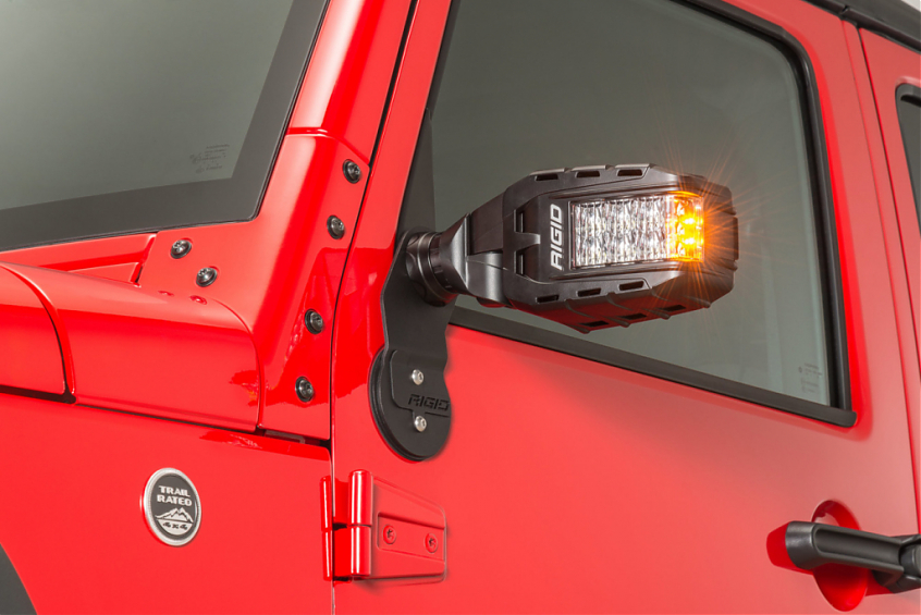RIGID Reflect — зеркала заднего вида для UTV с встроенными LED фарами и указателями поворотов