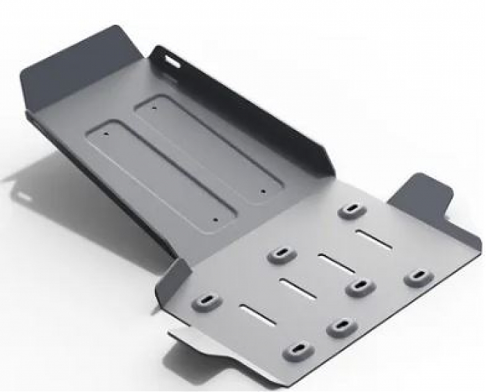 Защита алюминиевая Rival для картера и КПП Jeep Wrangler III JK 2/4-дв. АКПП 2007-2018. 3.6 , 3.8 Бензин