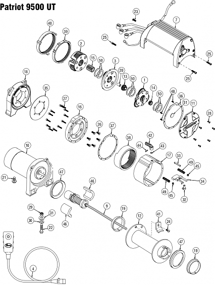 Ступень редуктора (№3) лебедки Ramsey 9500 UT