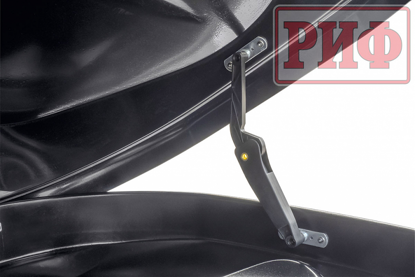 Автобокс на крышу РИФ Туризм-М 450 л черный глянец, двусторонний