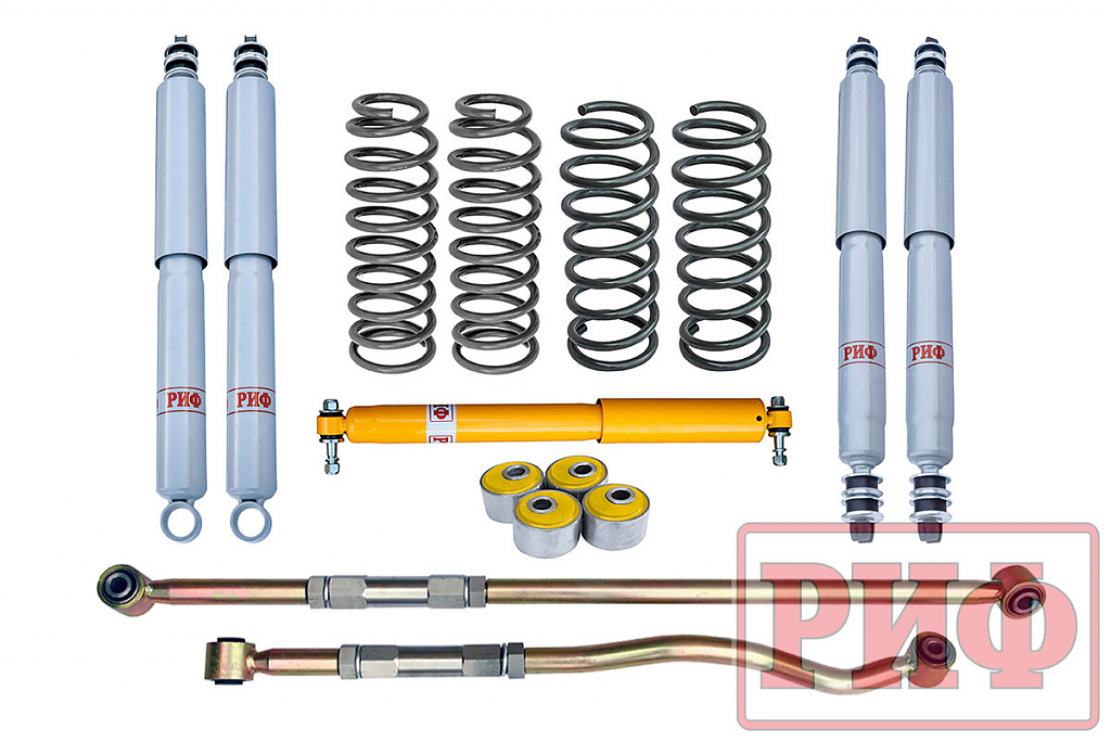 Лифт-комплект РИФ Gas для Toyota Land Cruiser 80/105 лифт 50 мм жесткий (постоянная нагрузка)