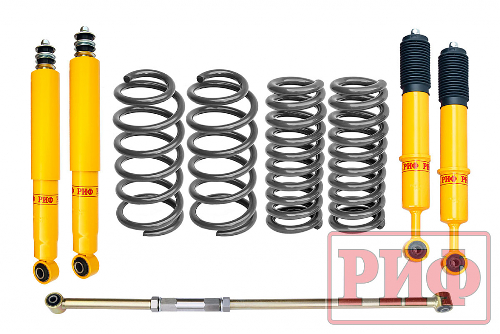 Лифт-комплект РИФ Toyota Land Cruiser Prado 120, FJ Cruiser 45 мм средний Лифт-комплект РИФ Toyota Land Cruiser Prado 120, FJ Cruiser 45 мм средний