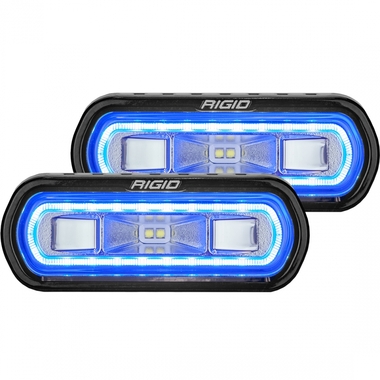 Светодиодные фары Rigid SR-L Серия POD (Синяя подсветка) – пара