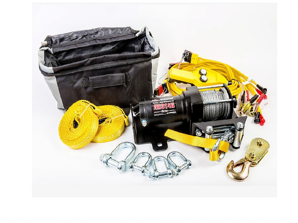 Лебедка для квадроцикла, снегохода переносная Автоспас ЛПЭ14П