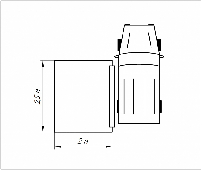 Маркиза автомобильная РИФ 2,5х2 м