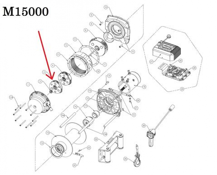 блок планетарный Warn 2 ступень редуктора
