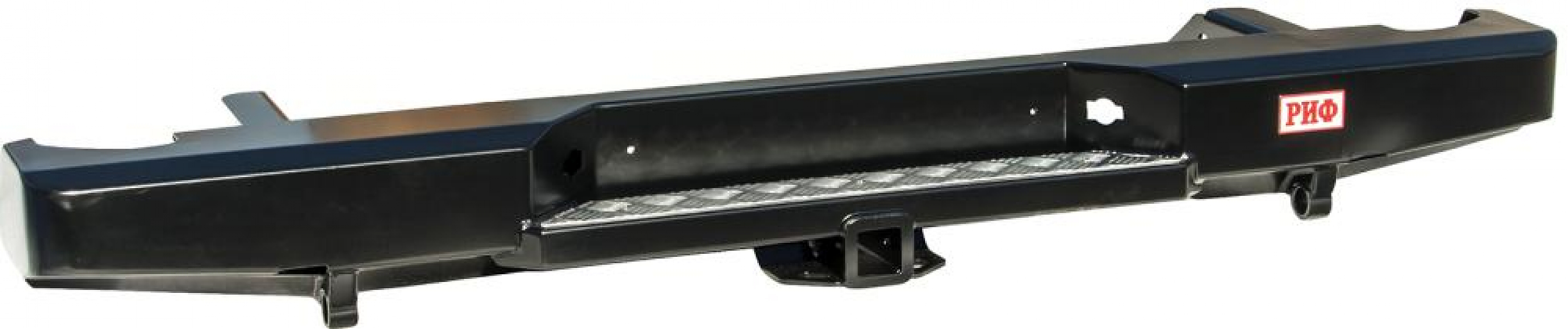 Бампер задний силовой Nissan Navara D40 (2005-2014) с квадратом под фаркоп