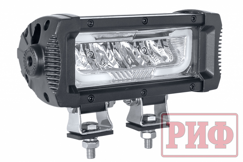 Светодиодная фара водительского света РИФ с ДХО 180 мм 32W