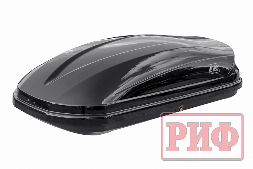Автобокс на крышу РИФ Туризм-М 450 л черный глянец, двусторонний