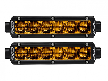 Светодиодная балка Rigid SAE-Серия SR6″ (6 светодиодов) Отборный жёлтый противотуманный свет (пара)